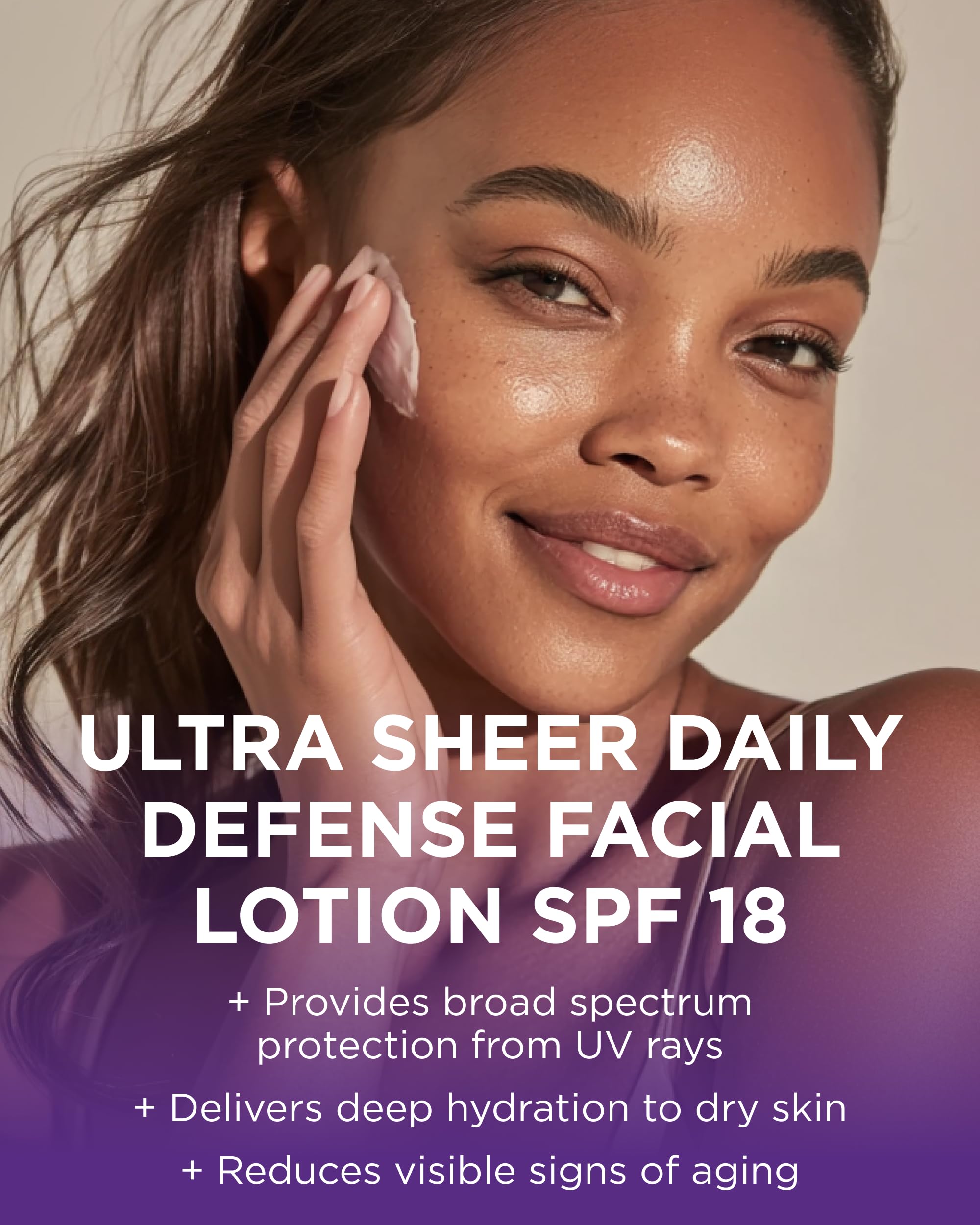 Andalou Naturals SPF 18 daily moisturizer application demonstrating quick hydration