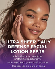 Andalou Naturals SPF 18 daily moisturizer application demonstrating quick hydration