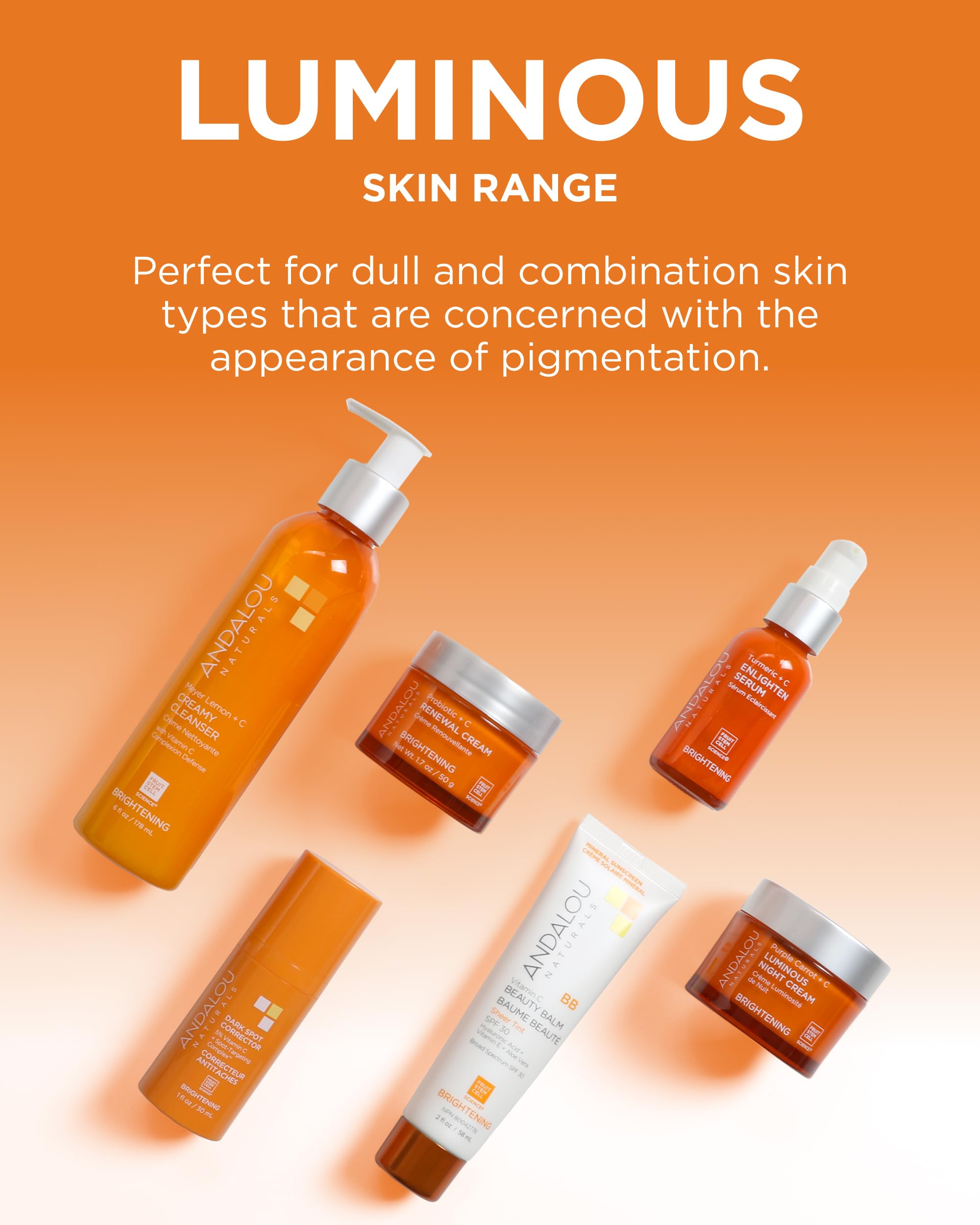 Andalou Naturals Illuminating Toner Clementine Vitamin C aloe vera swatch on skin.
