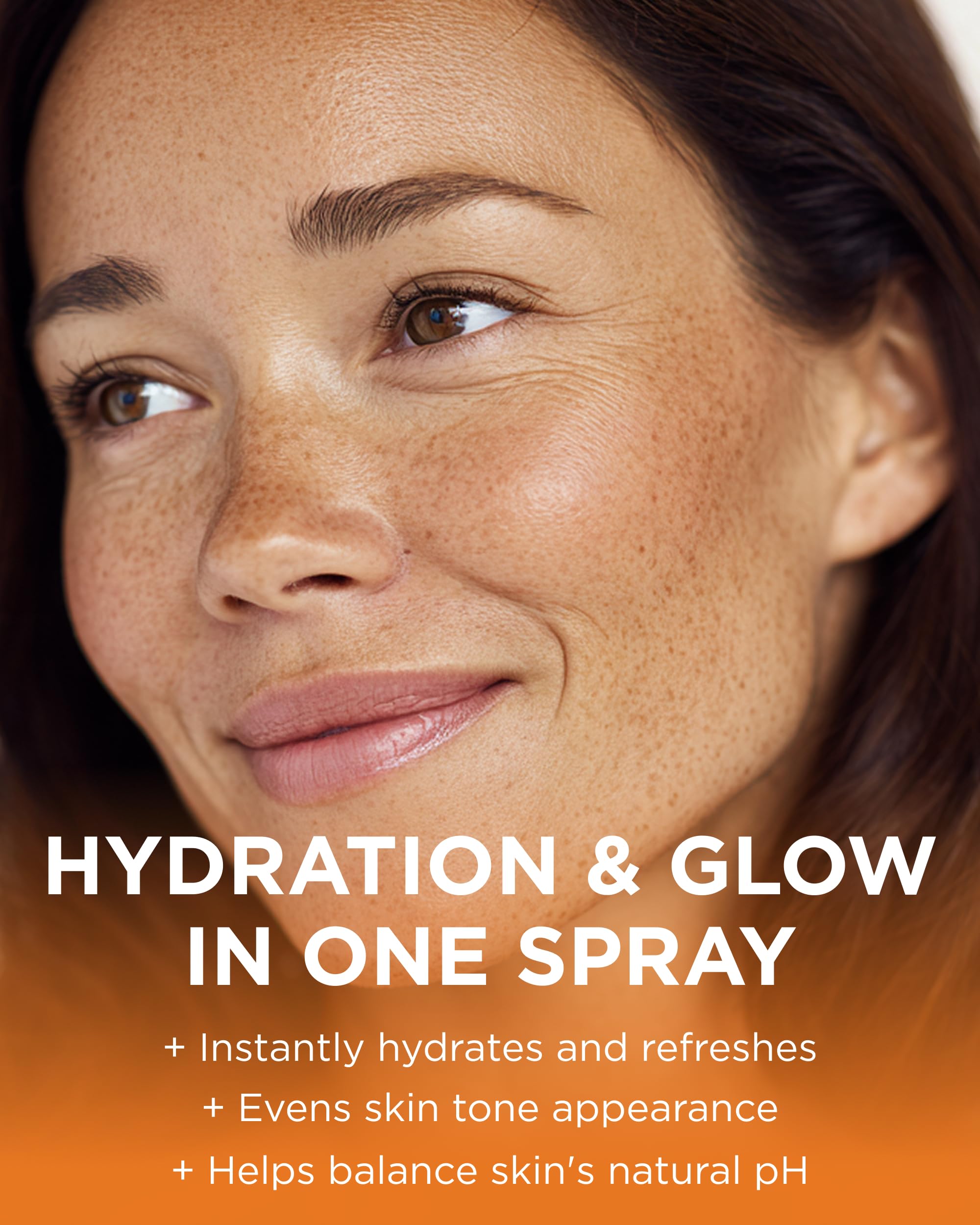 Andalou Naturals Illuminating Toner Clementine Vitamin C spritz application for refreshing mid-day skin care.