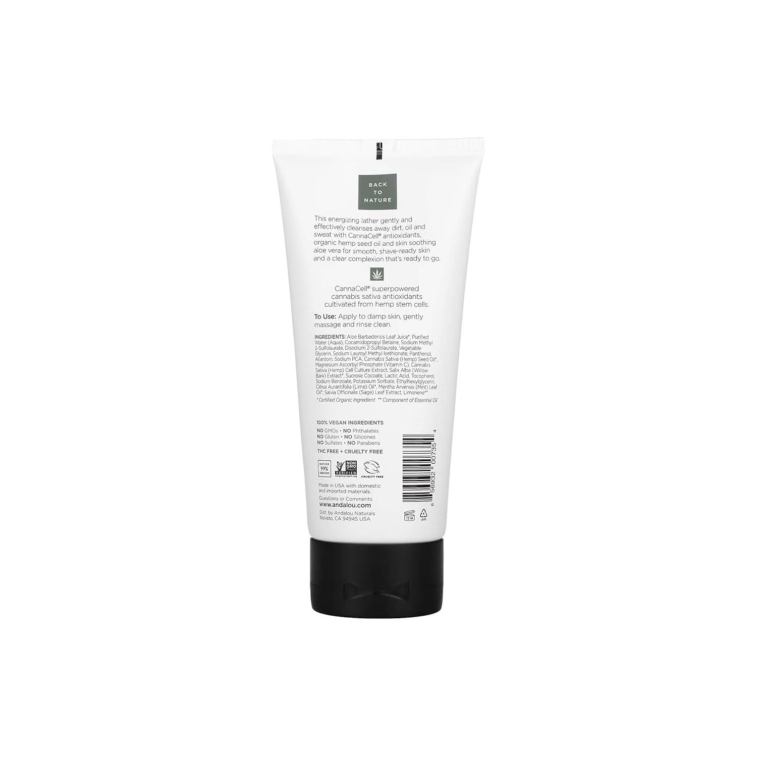 Andalou Naturals Men Skincare Range close-up promotes a comprehensive grooming routine.