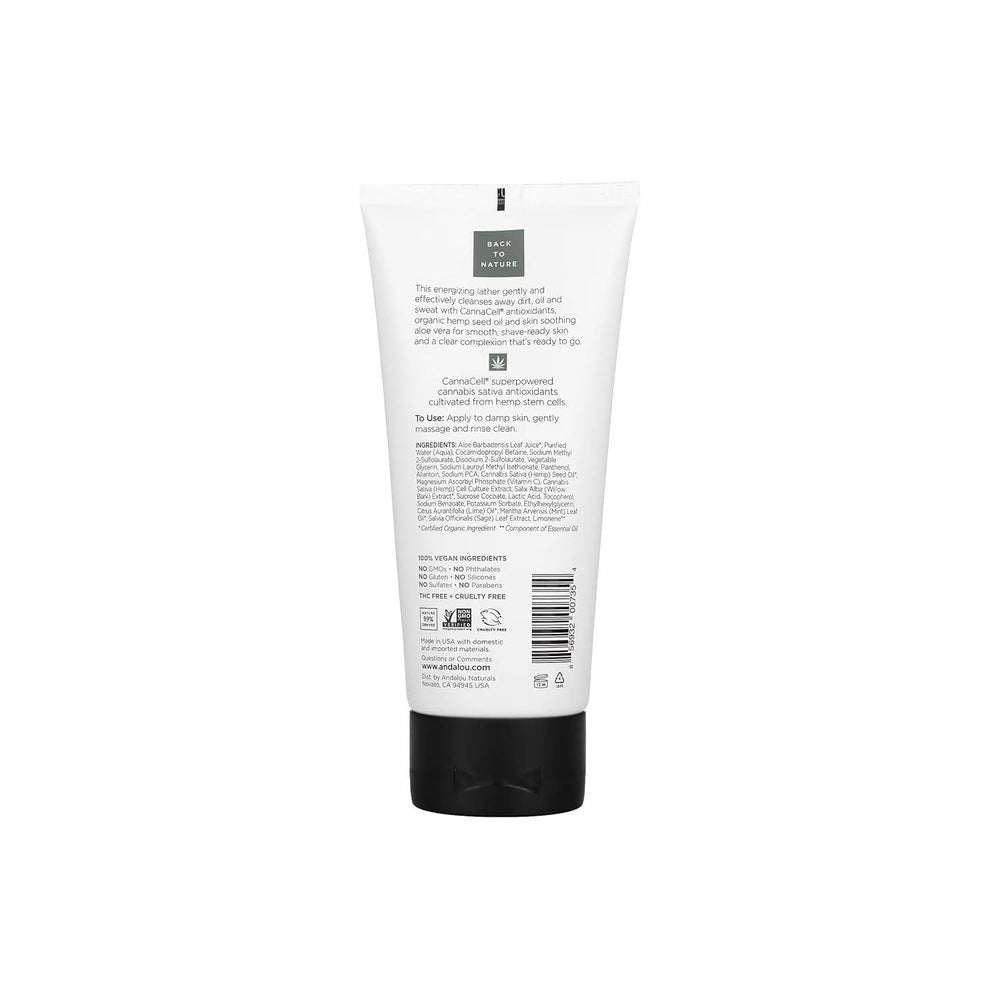 Andalou Naturals Men Skincare Range close-up promotes a comprehensive grooming routine.