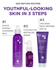 Andalou Naturals Resveratrol CoQ10 antioxidants packaging for age-defying care.