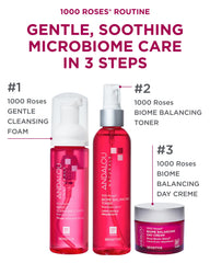 Andalou Naturals rose stem cells illustration representing sensitive skin care.