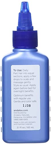 Andalou Naturals Age Defying shine close up on healthy looking strands
