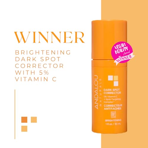 Andalou Naturals – flacon sérum vitamine C, peau plus lumineuse.