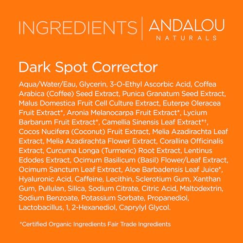 Andalou Naturals – teint uniforme et éclat du visage après l’application.