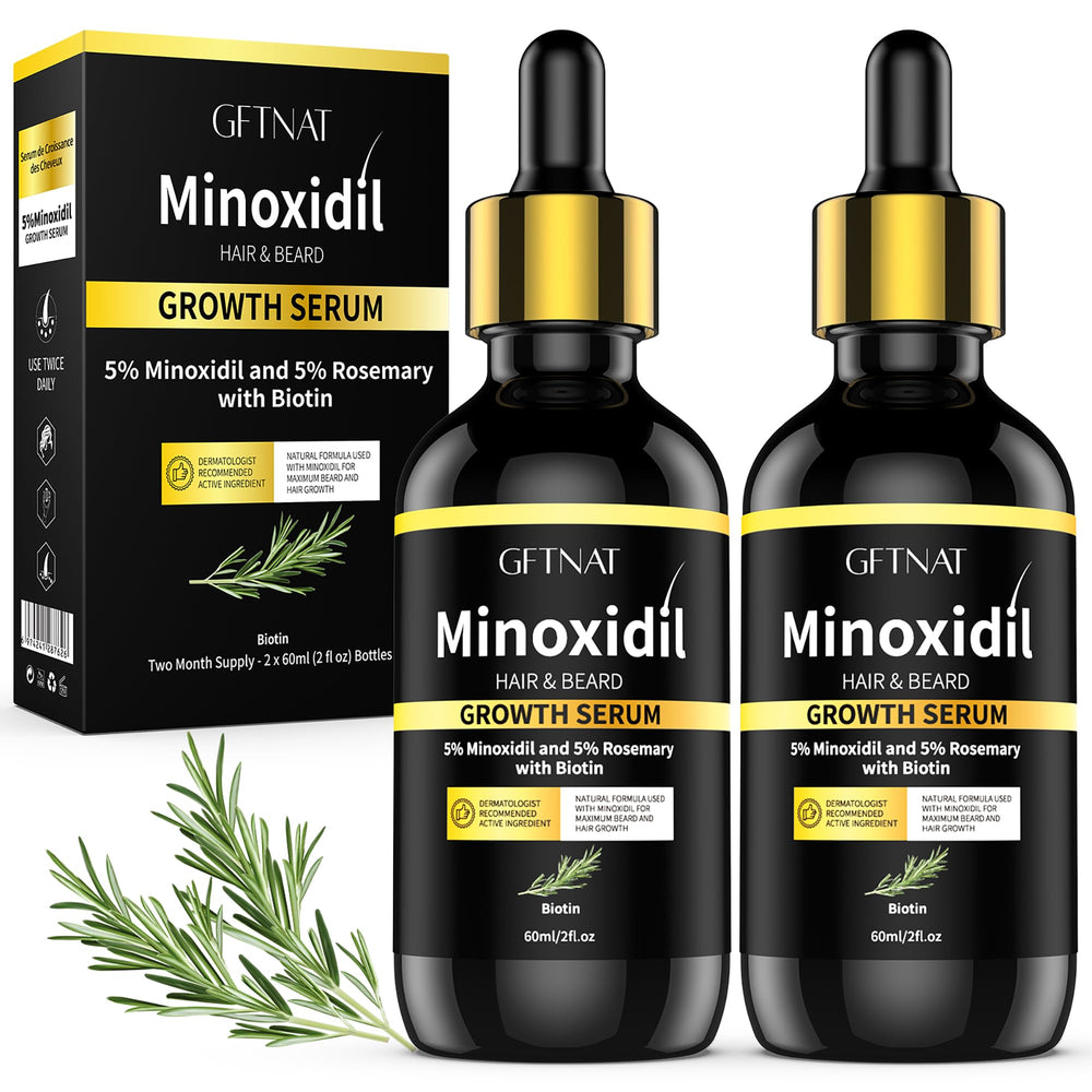 Andelusita 5% minoxidil bottle with rosemary and biotin for hair support
