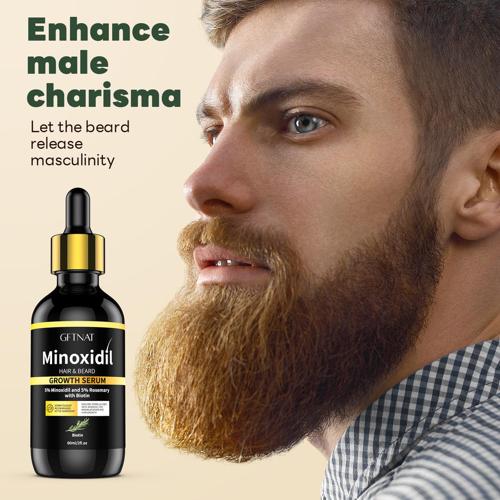 Andelusita beard growth application on facial hair