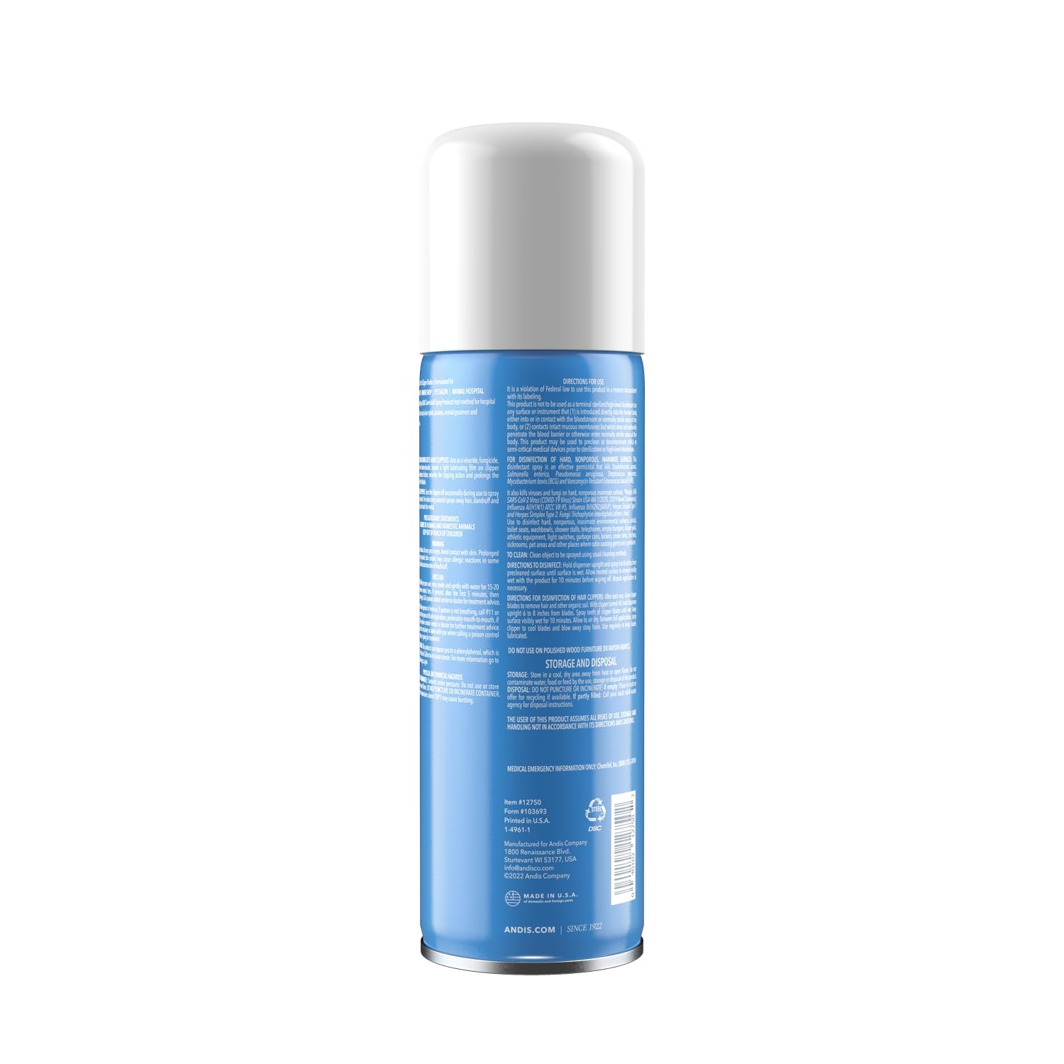 Andis Cool Care Plus spray nozzle in action for on-blade cleaning and lubrication