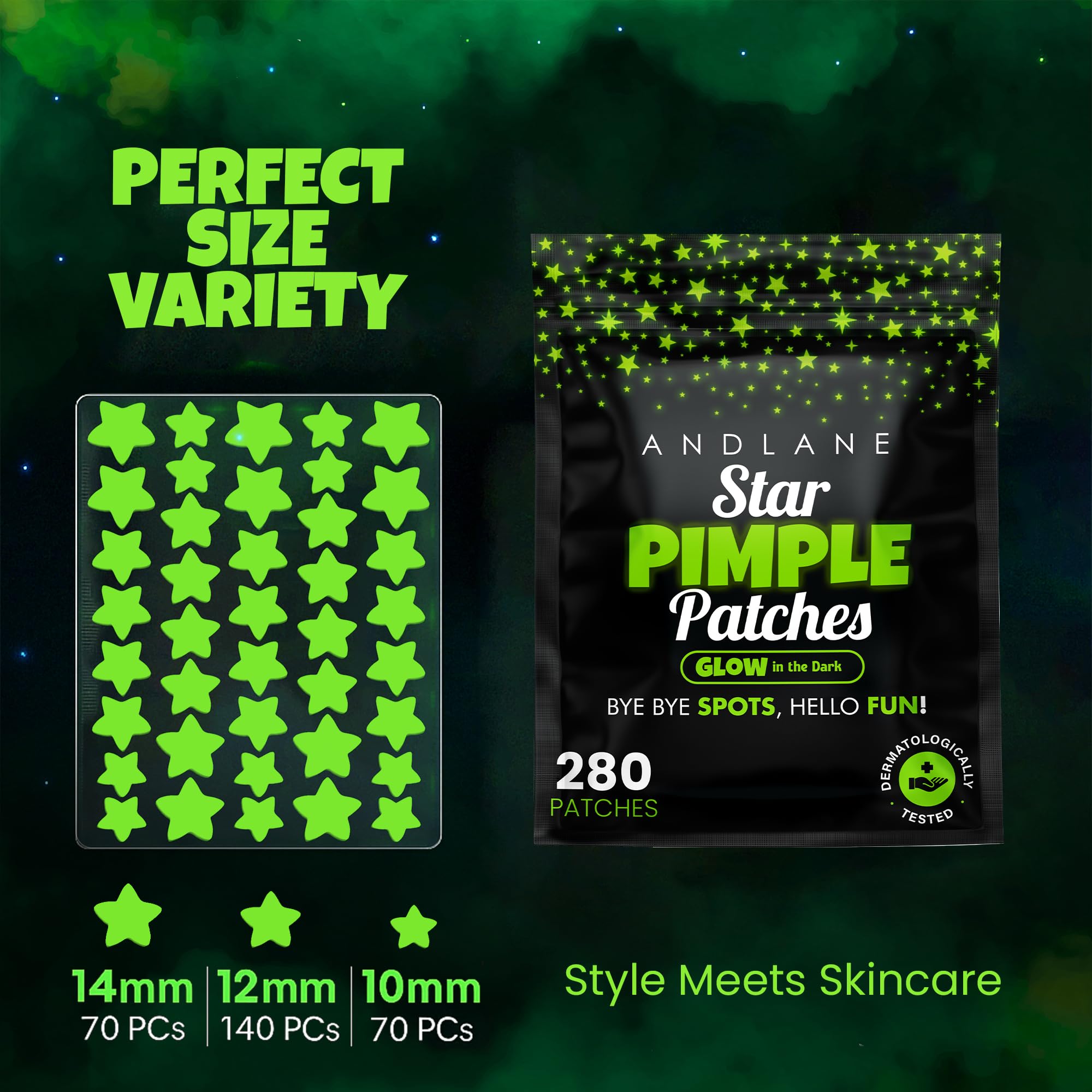 Andlane star patches in three sizes for versatile coverage