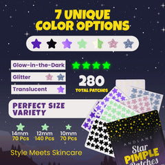 Andlane star patches with glitter design for cute yet discreet coverage.