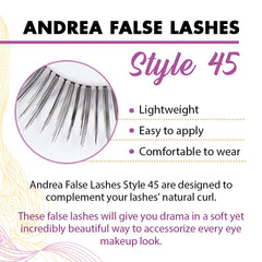 Andrea False Lashes Style 45 dramatic eye impact.