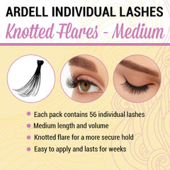 Andrea Knotted Flares application close-up illustrates easy DIY lash placement