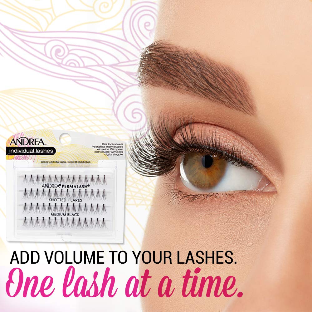 Andrea Knotted Flares lashes close-up demonstrates seamless blend and lightweight comfort
