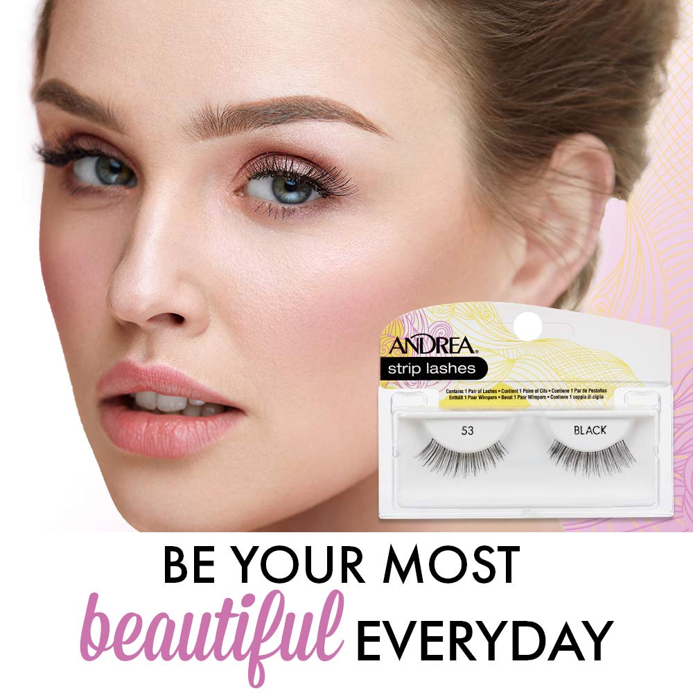Andrea Style 53 lashes in black, wearable daytime lash for refined definition
