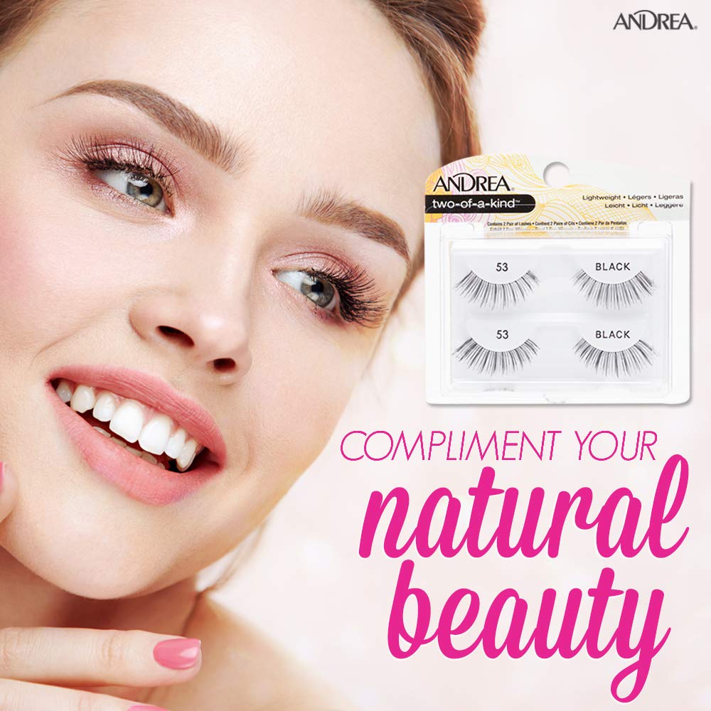 Andrea Two of a Kind Lashes 53 Rounded Lash Style blends seamlessly with natural lashes