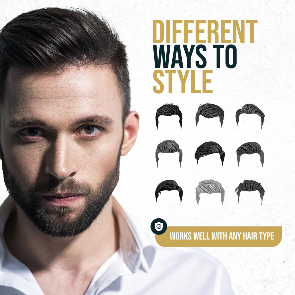 ANDREW JAMES Be Easy hair styling application demonstrates simple, comb-free grooming.