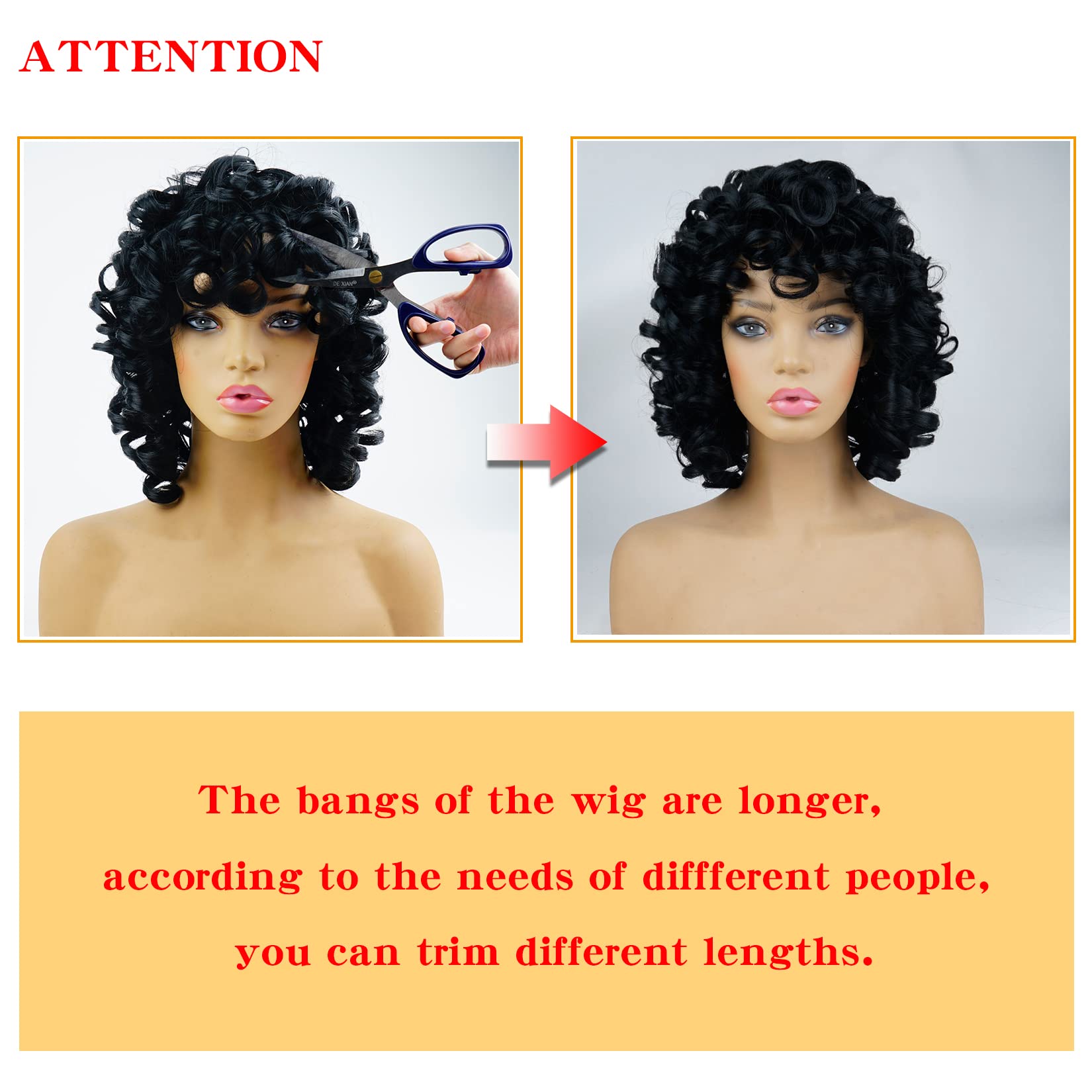 Andromeda Curly Wig has adjustable straps inside for a secure, custom fit.