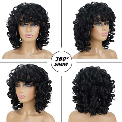 Andromeda Curly Wig breathable rose-net cap for comfortable wear.