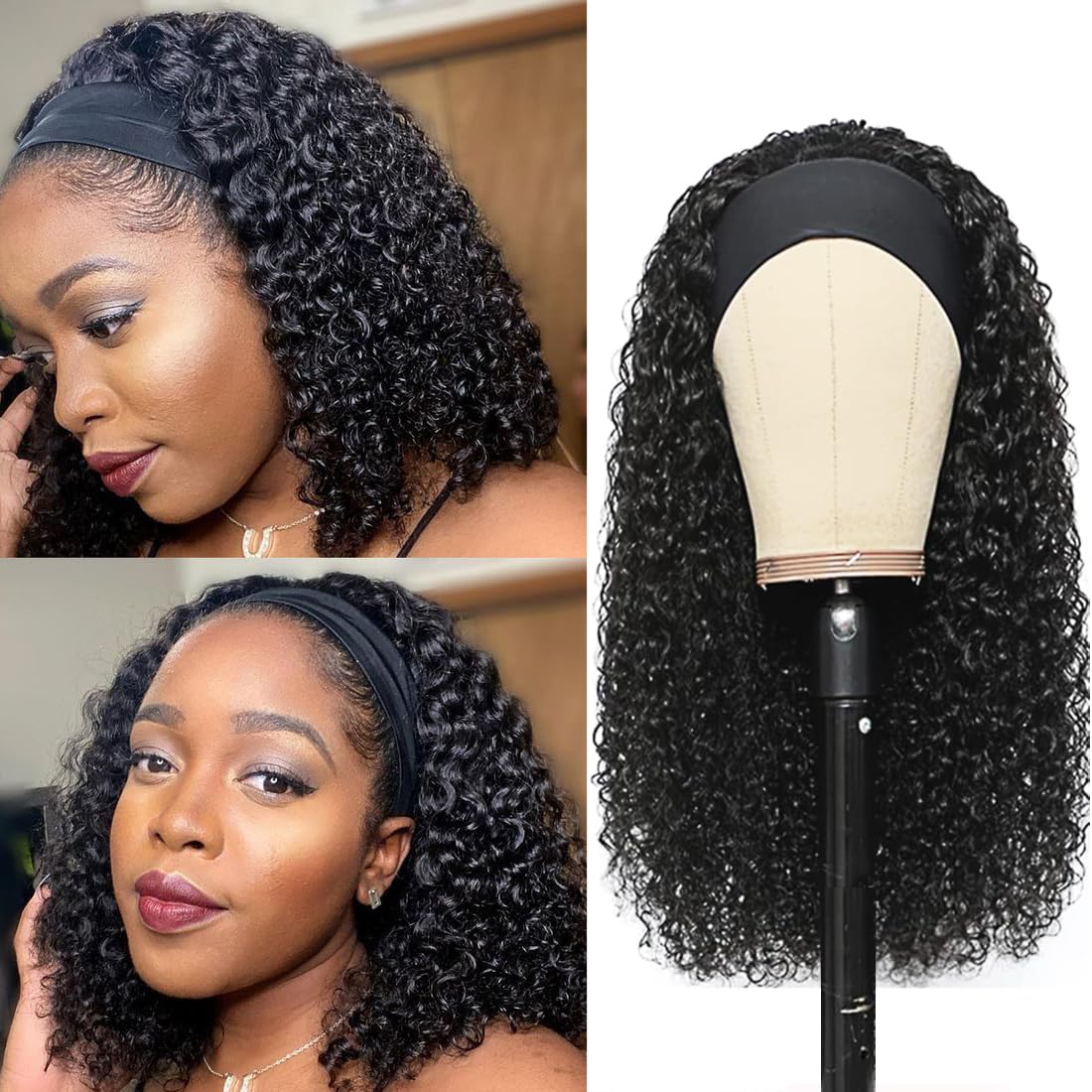 Andu Style headband wig 14-inch wet and wavy for versatile daily styling
