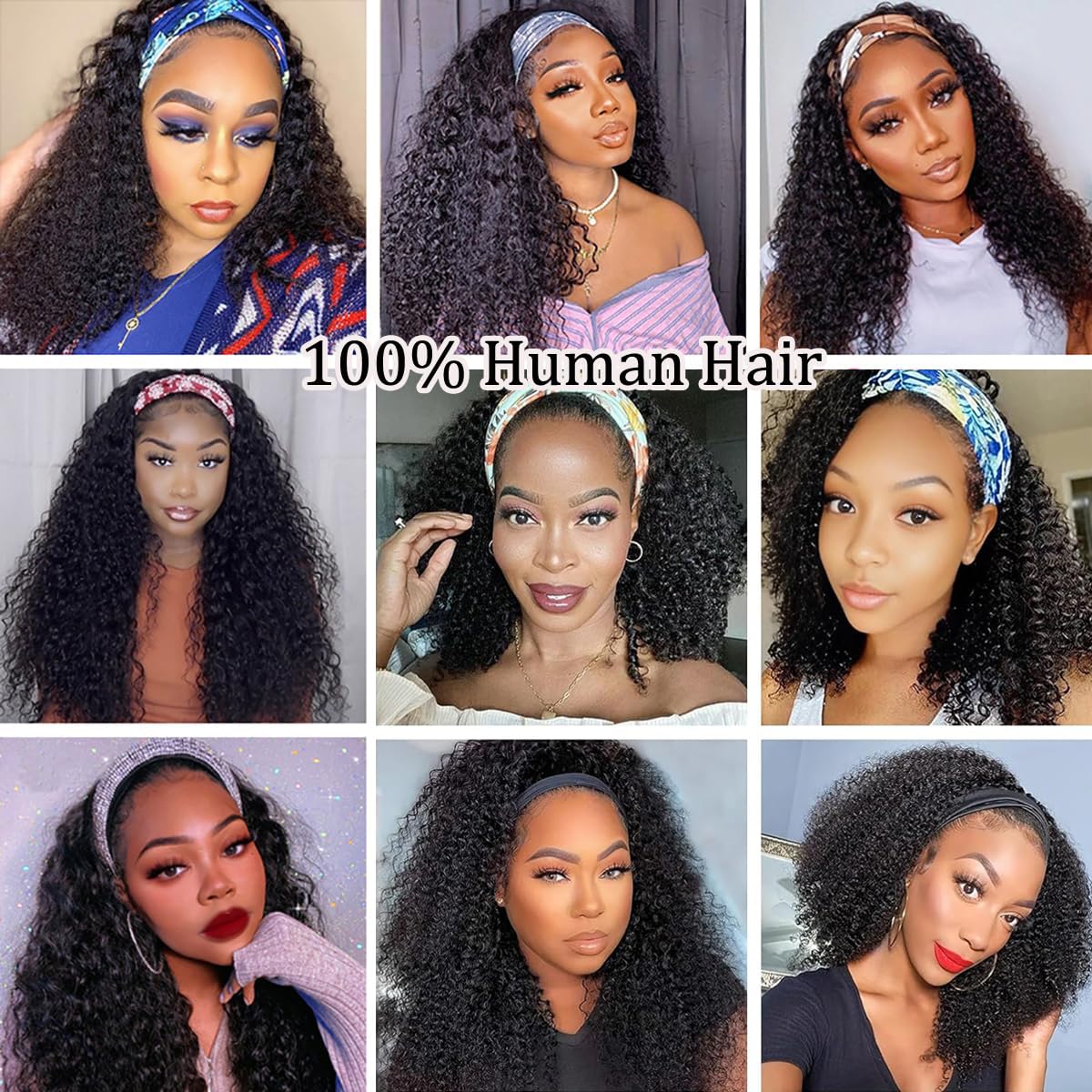 Andu Style headband wig accessories included: wig cap and lashes for styling