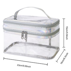 ANEMEL clear bag with top brush organizer for quick access