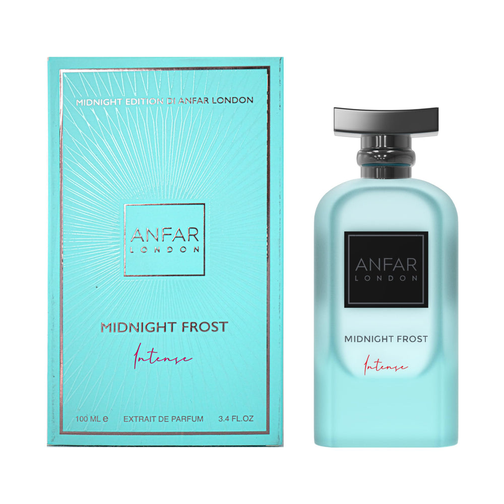 Close-up of Midnight Frost Intense spray cap, showcasing sophisticated packaging for men.