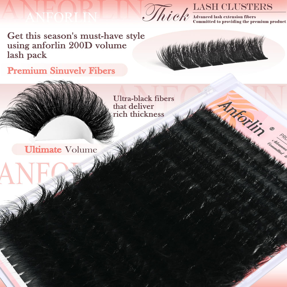 Anforlin lash clusters feature a 100% cotton handmade band
