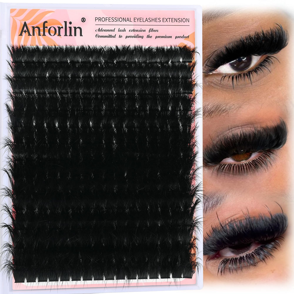 Anforlin lash clusters with mixed lengths 10-20mm for versatile looks