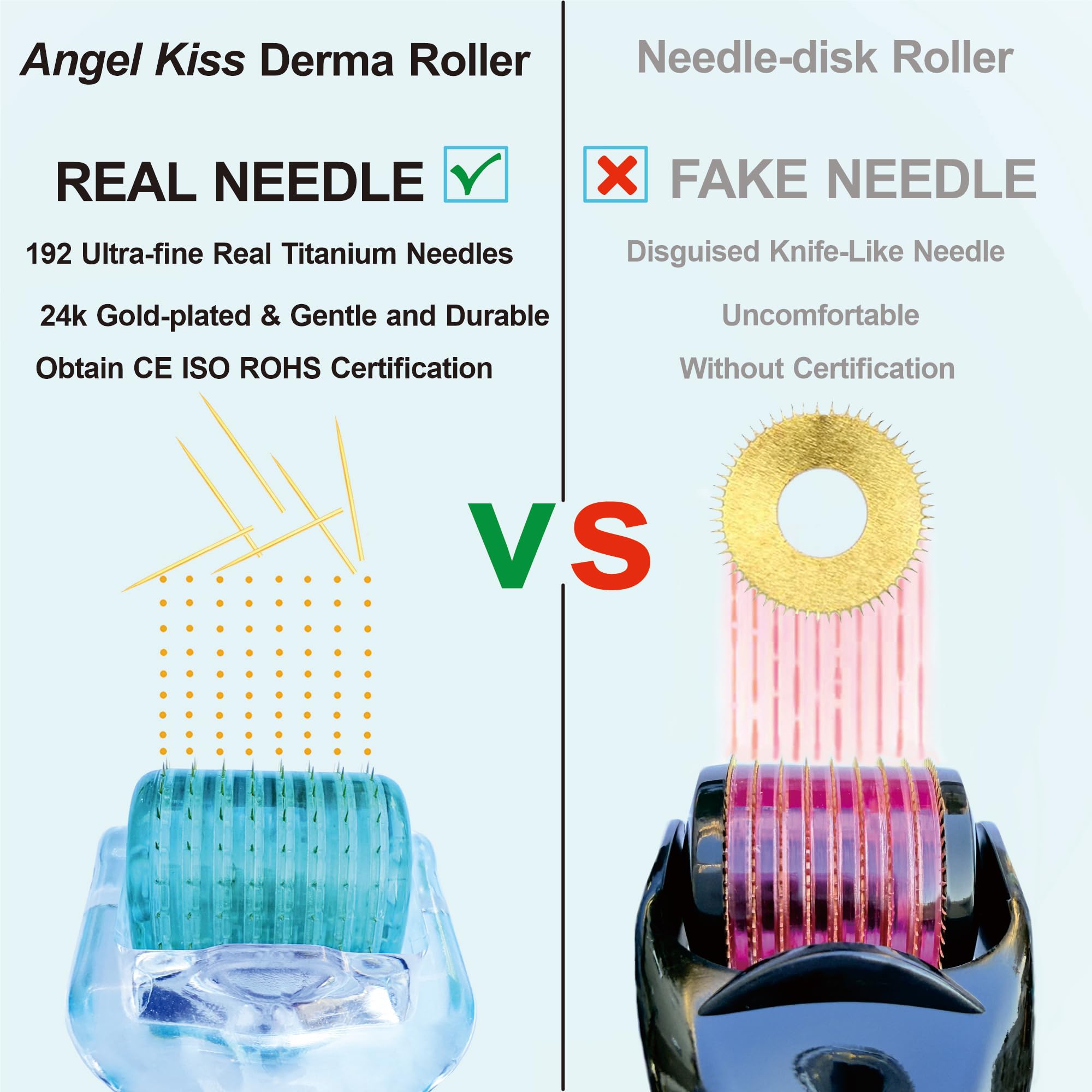 Close-up of Angel Kiss 0.3mm ultrafine tip for gentle micro-needling