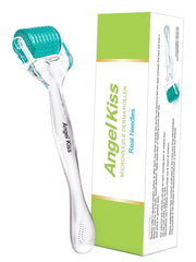 Angel Kiss Derma Roller with case ready for at-home microneedling sessions.