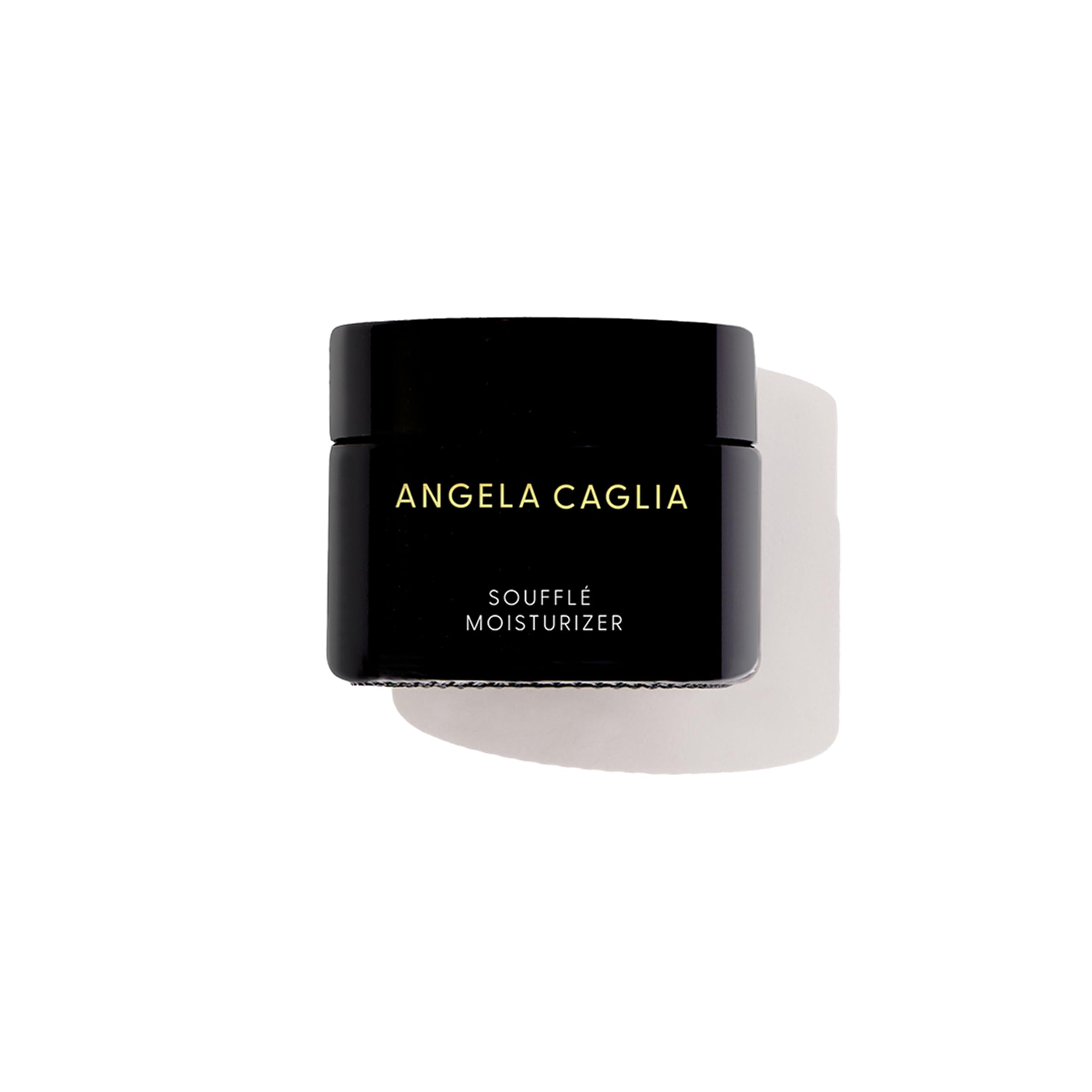 Angela Caglia Soufflé Moisturizer bottle shows lightweight hydration for daily use