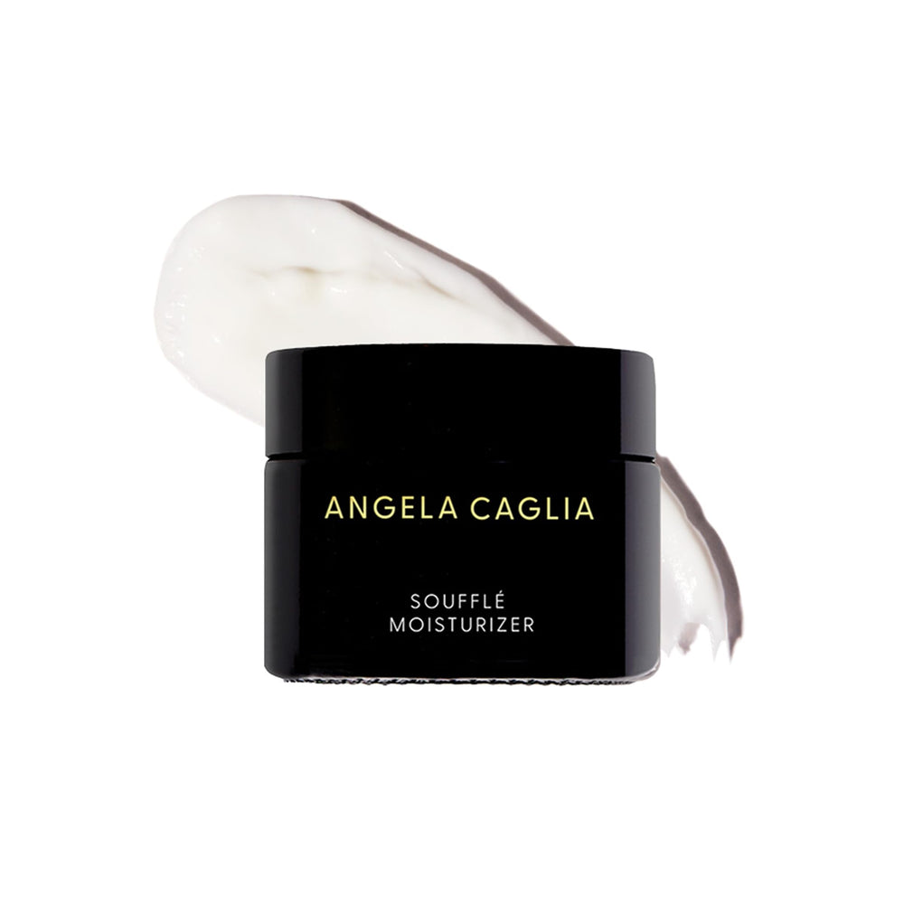 Angela Caglia Soufflé Moisturizer creamy texture close-up reveals smooth, non-greasy feel