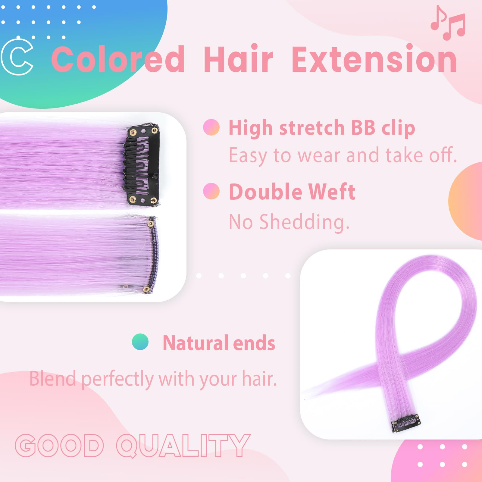 Angels Beauty Blue Clip-in Hair Extensions for cool tones and versatile looks
