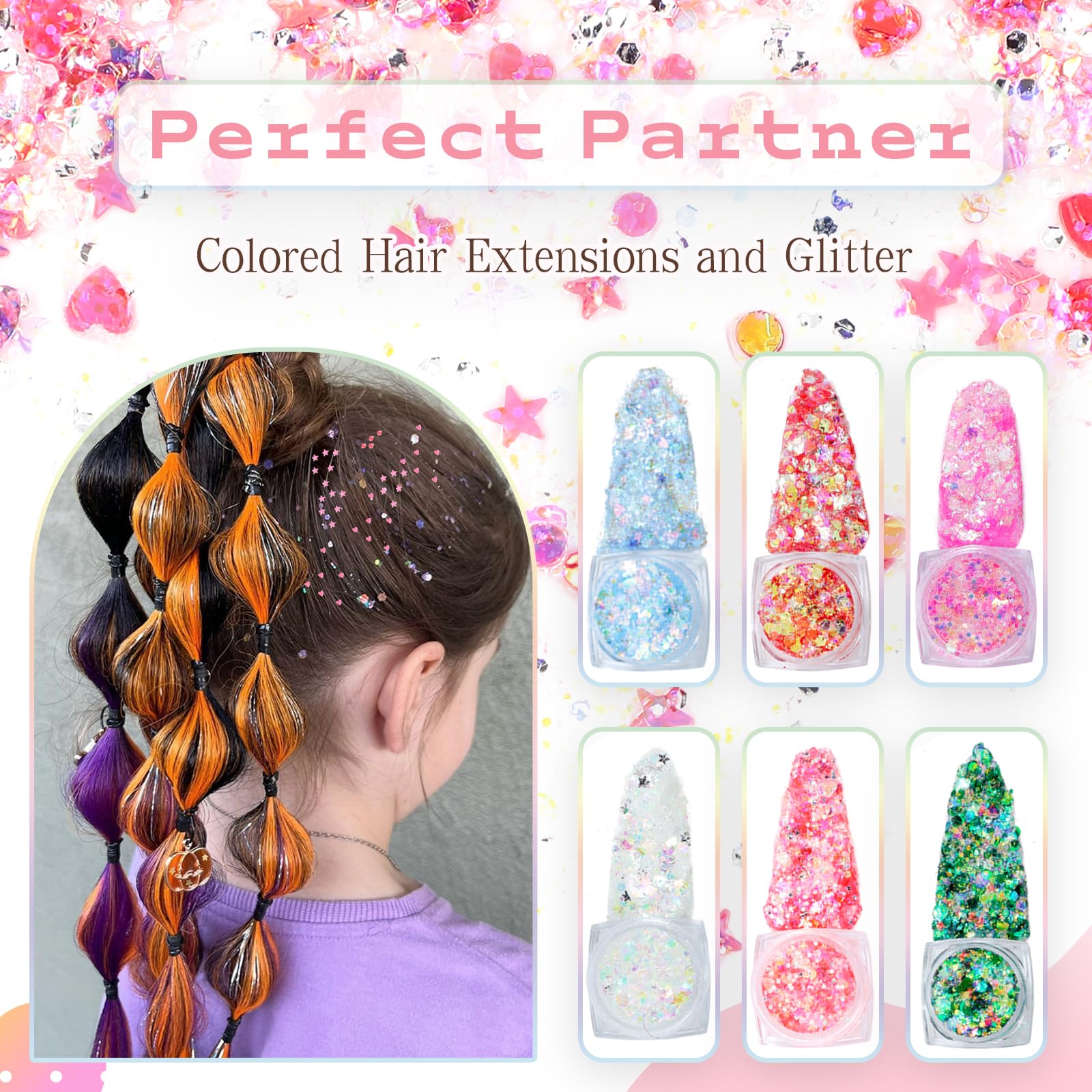 Angels Beauty Green Clip-in Hair Extensions for fresh, creative styling