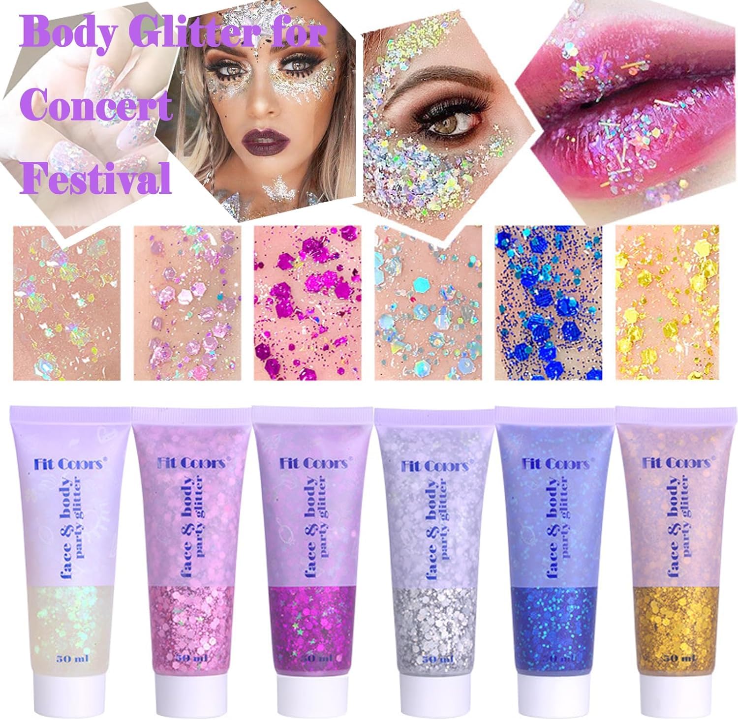 Angels Beauty hair glitter gel adds sparkle to styled looks.