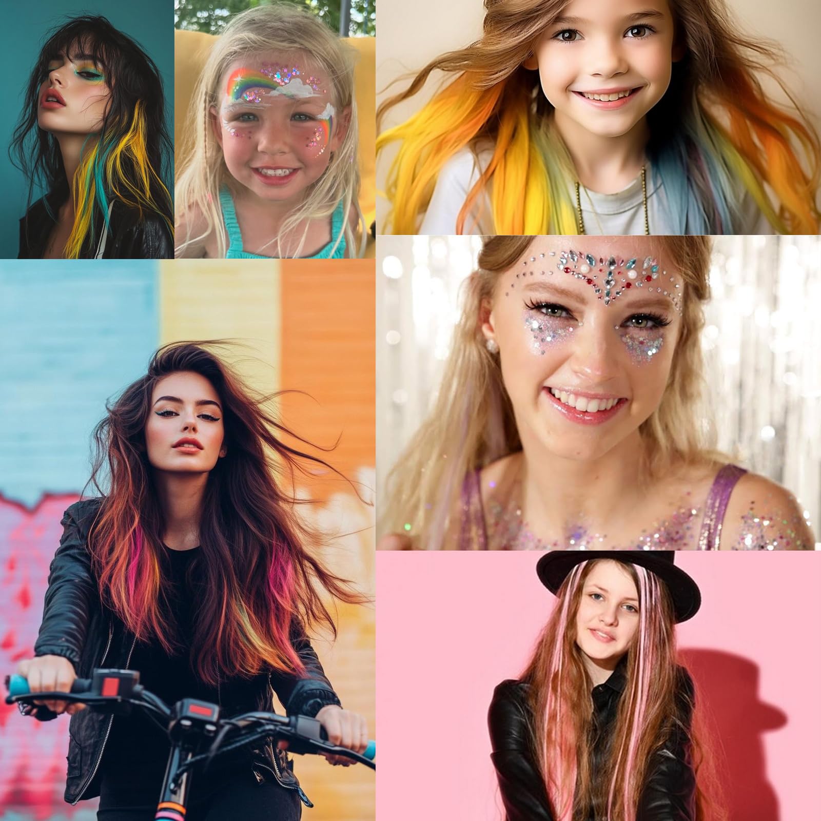 Angels Beauty Multicolor Styled Clip-in Extensions for mix-and-match looks