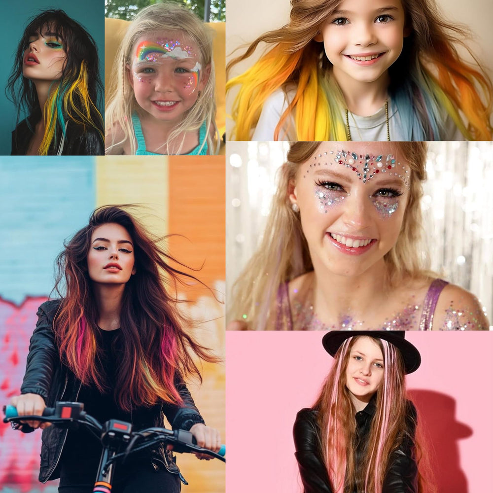 Angels Beauty Multicolor Styled Clip-in Extensions for mix-and-match looks