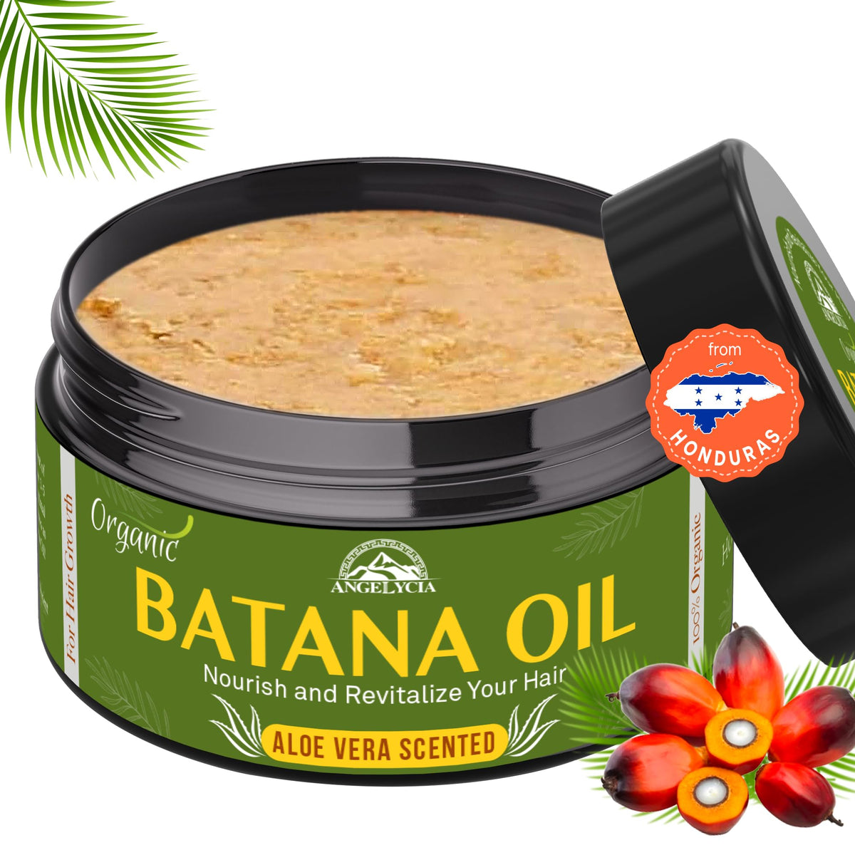 ANGELYCIA Batana oil paste ready to melt for nourishing scalp care.