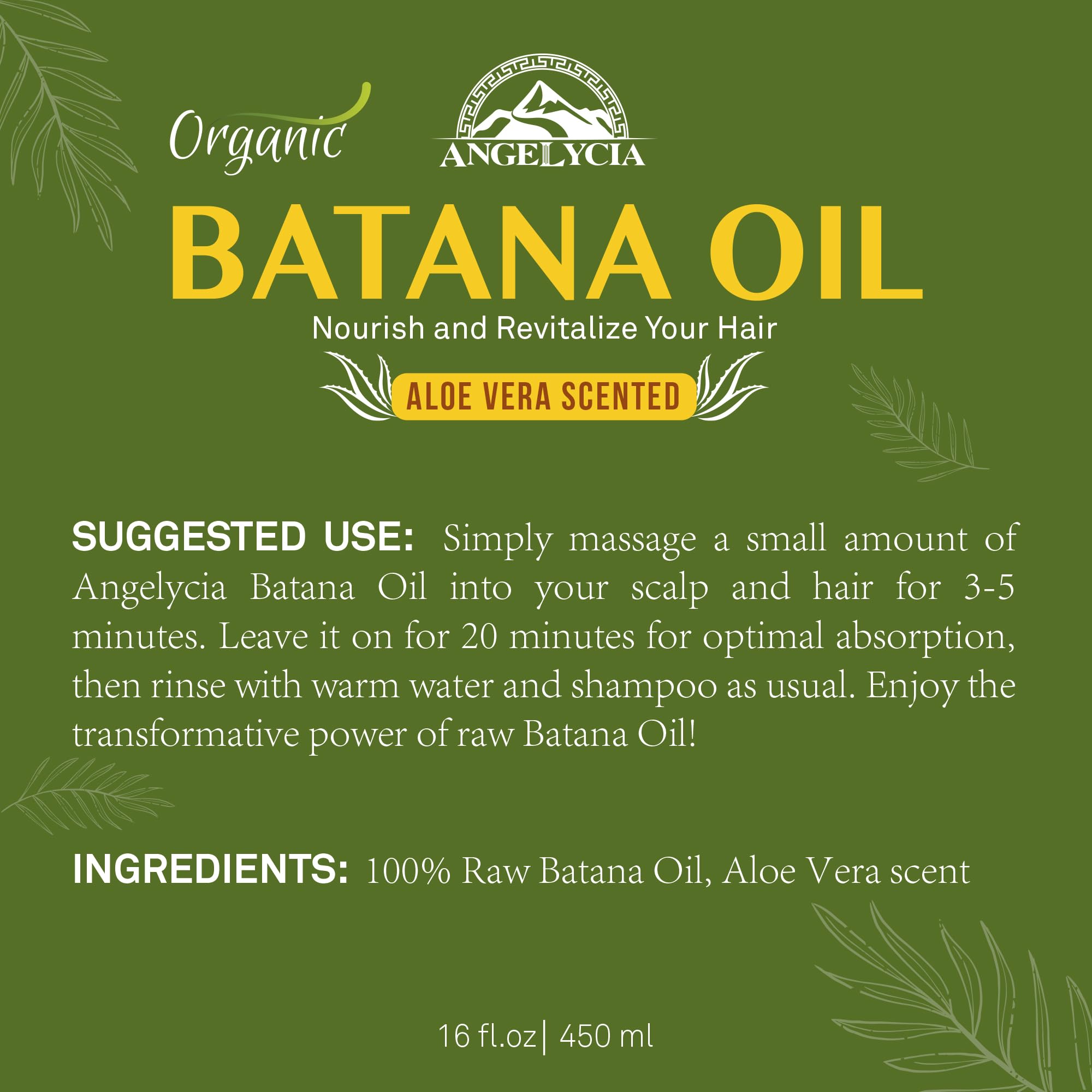 ANGELYCIA Batana oil provides deep hydration for dry skin.