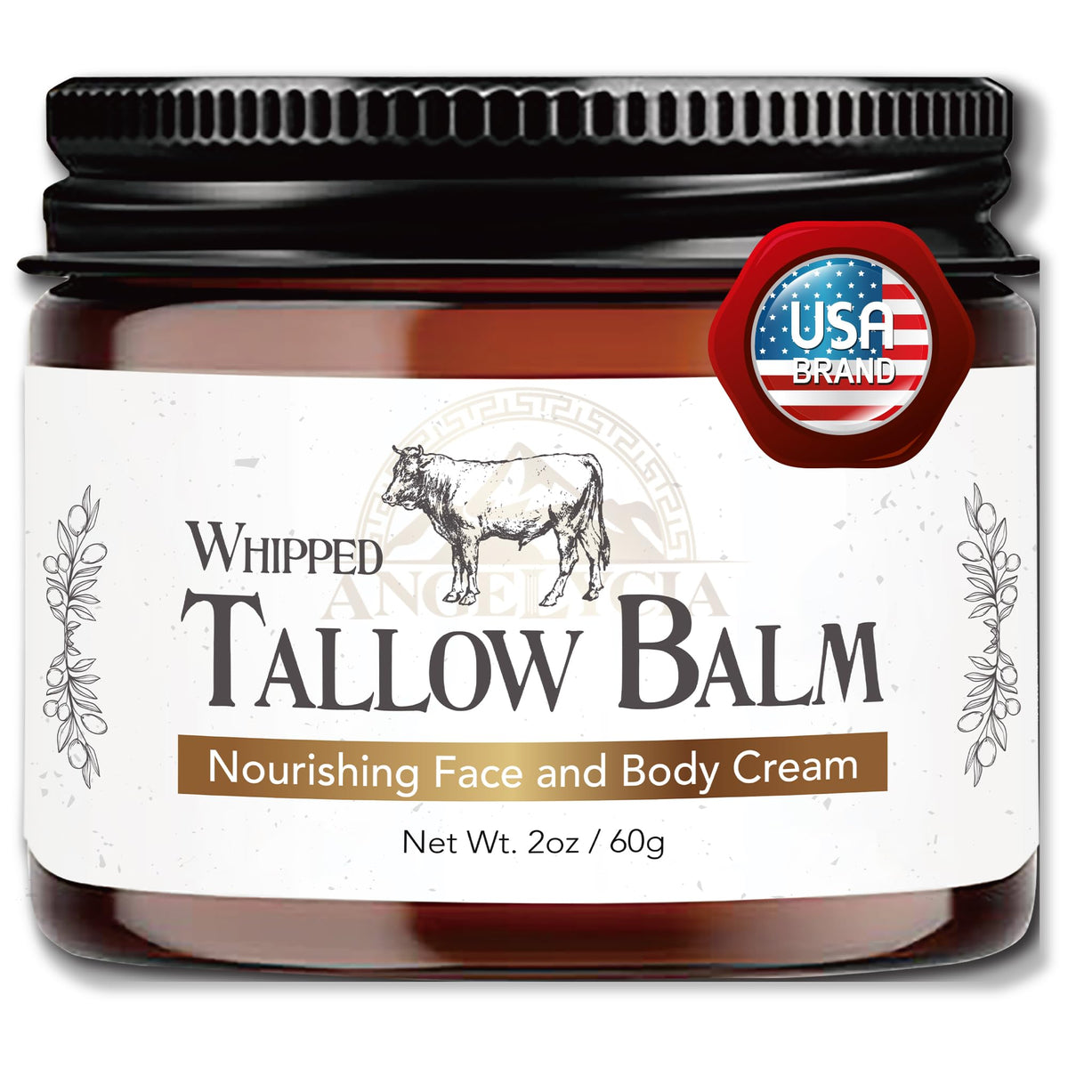 ANGELYCIA beef tallow jar ideal for dry skin care.