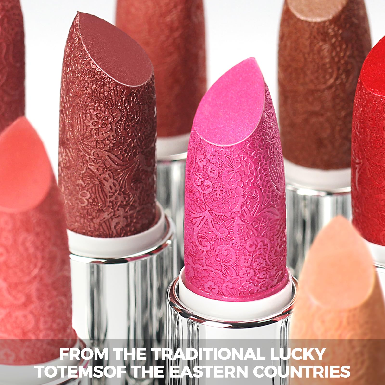Anglicolor pink plum brown lipstick swatch reveals high pigment payoff.