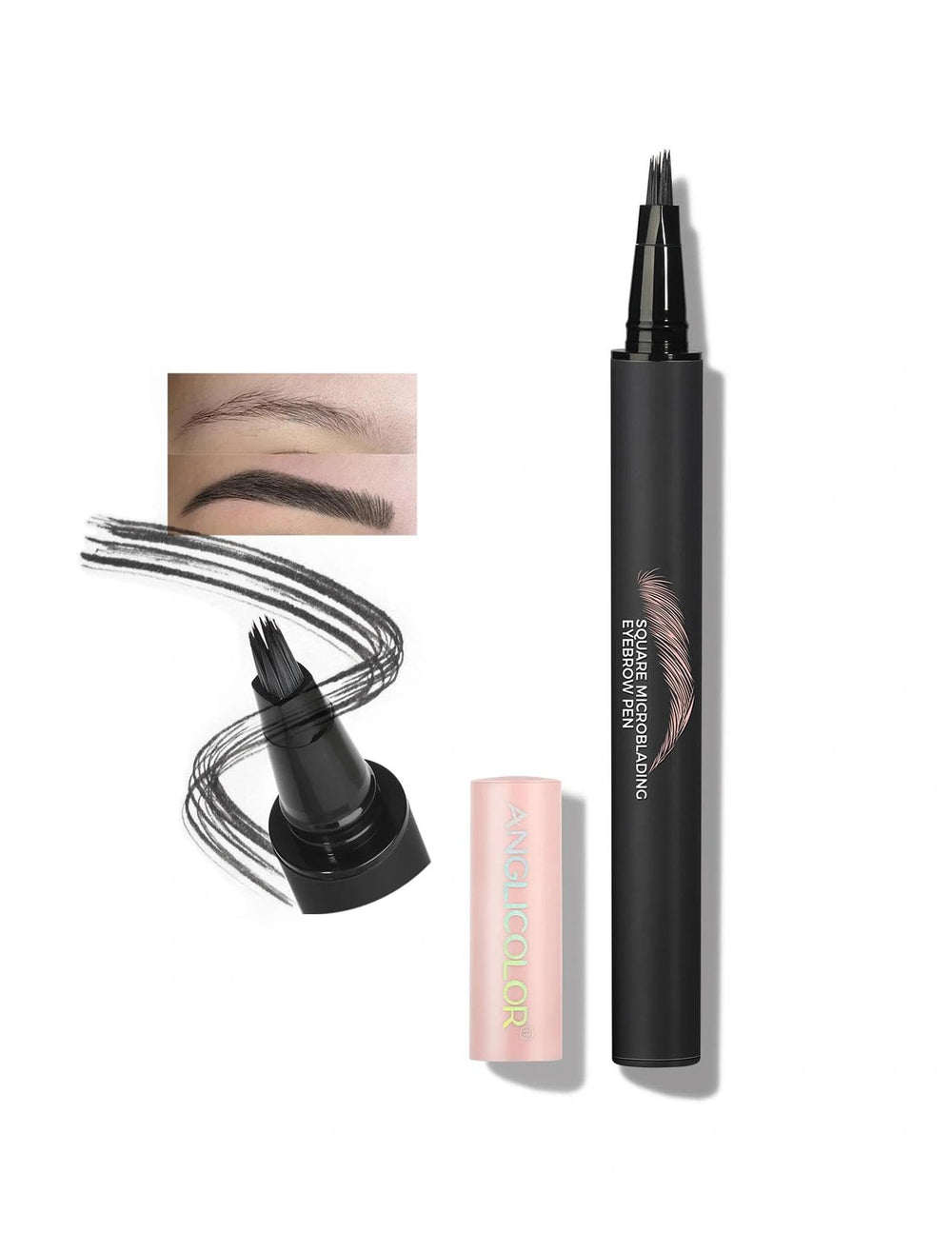 Anglicolor Microblading Eyebrow Pen tip close-up for precise hair-like strokes