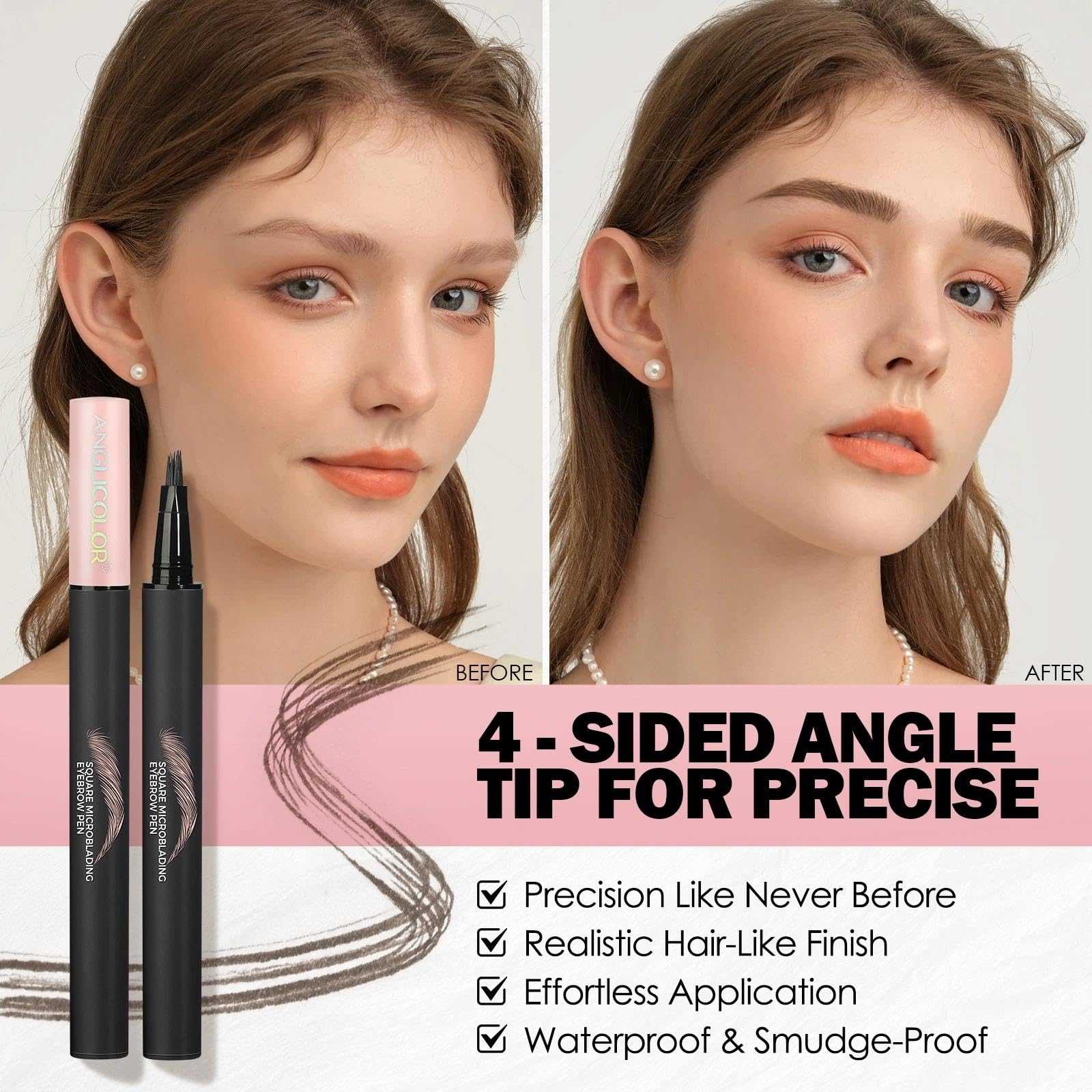 Anglicolor Microblading Pen compact design for on-the-go touch-ups