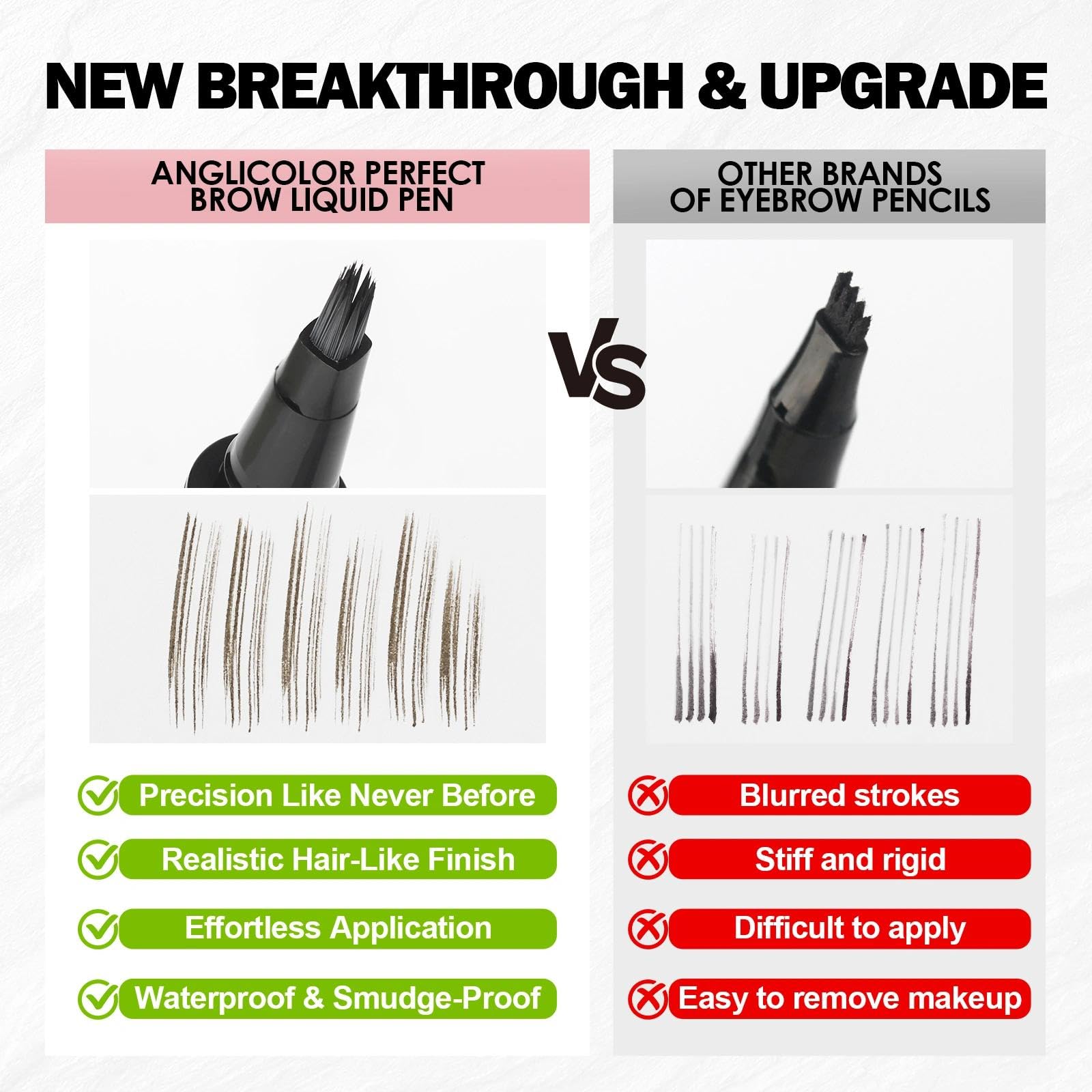 Anglicolor Microblading Eyebrow Pen creates natural, realistic brows