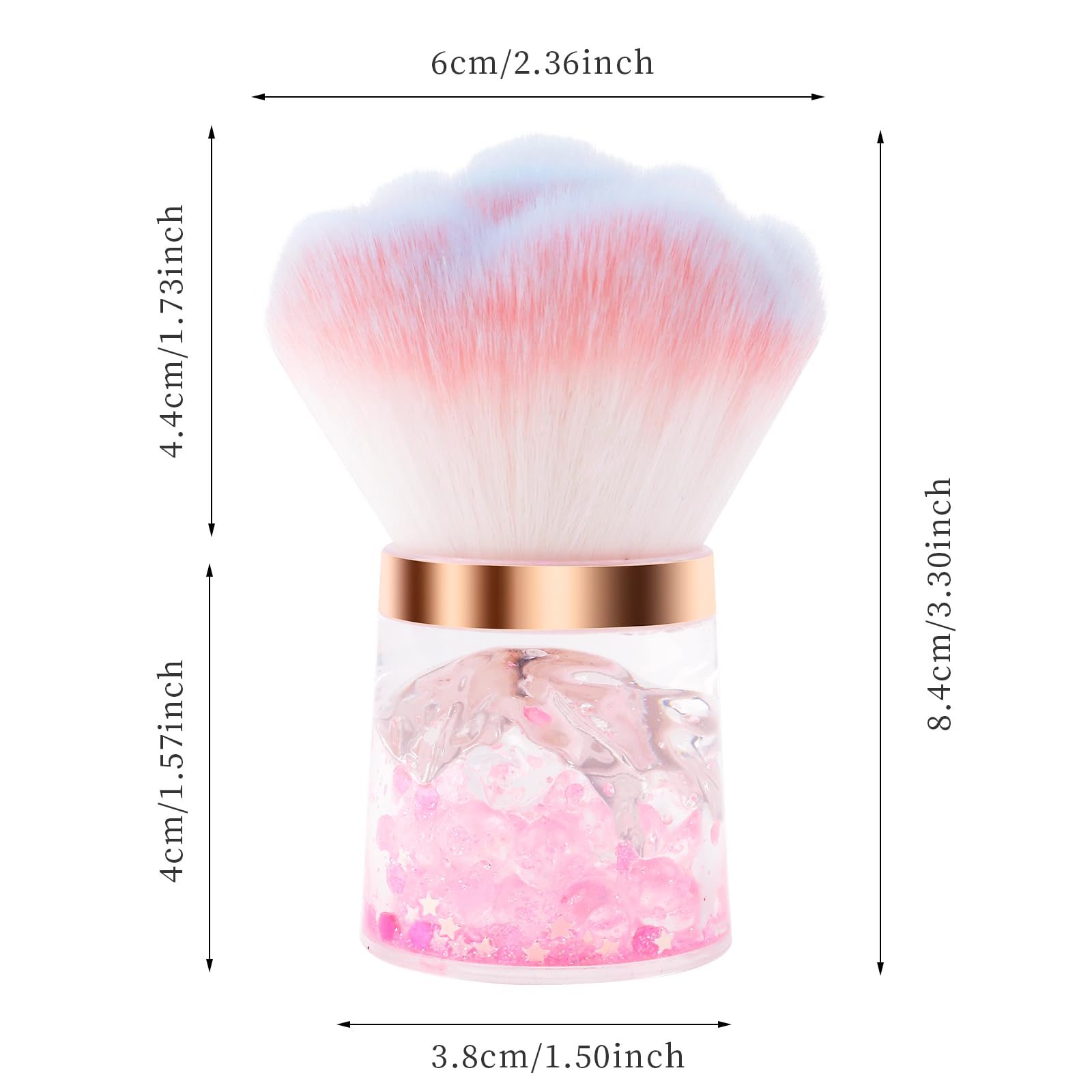 ANGNYA Nail Dust Brush case protects bristles during travel.
