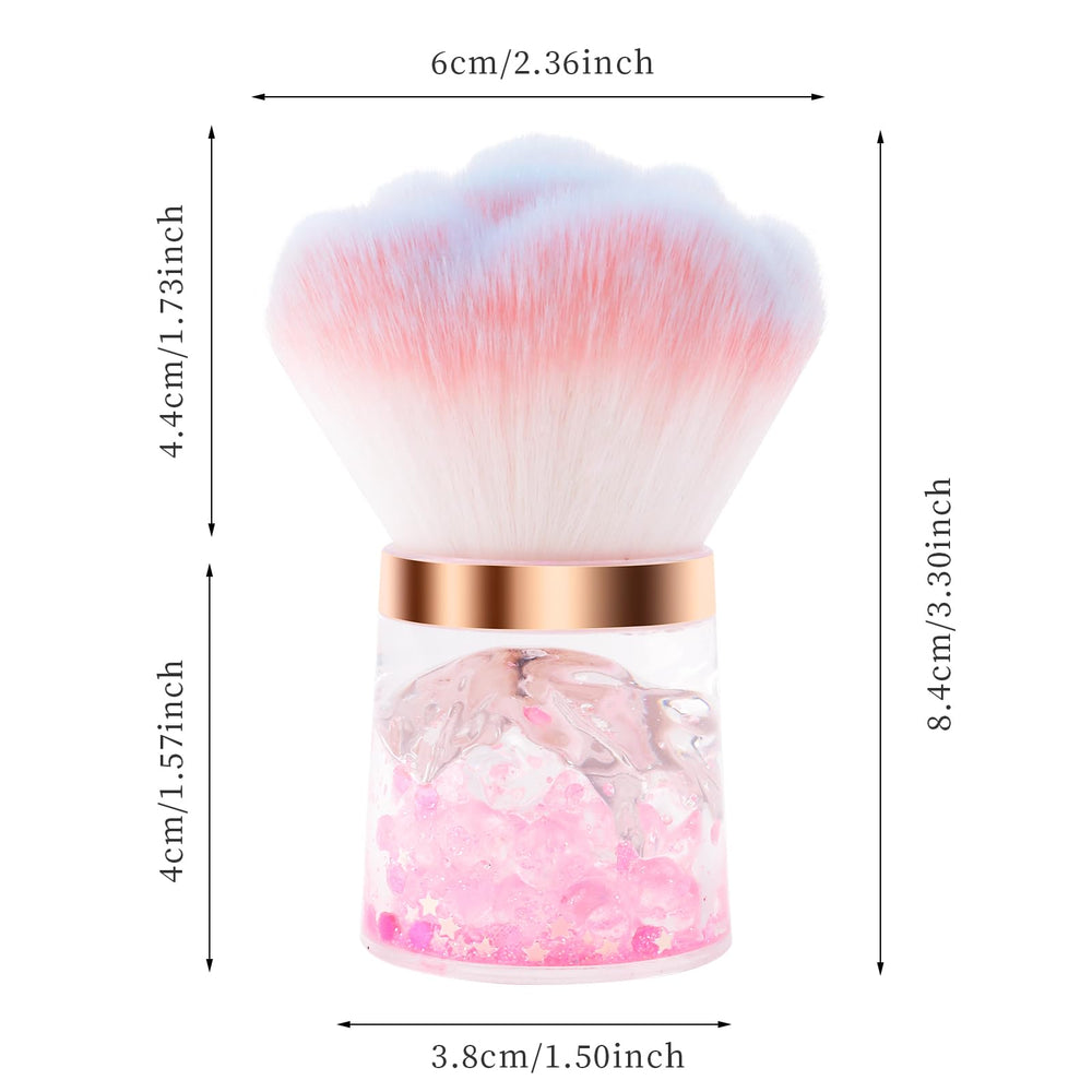 ANGNYA Nail Dust Brush case protects bristles during travel.