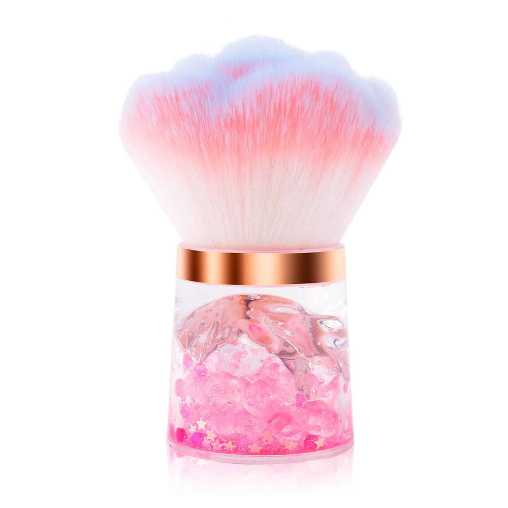 ANGNYA Nail Dust Brush flower head removes dust gently for clean nails.