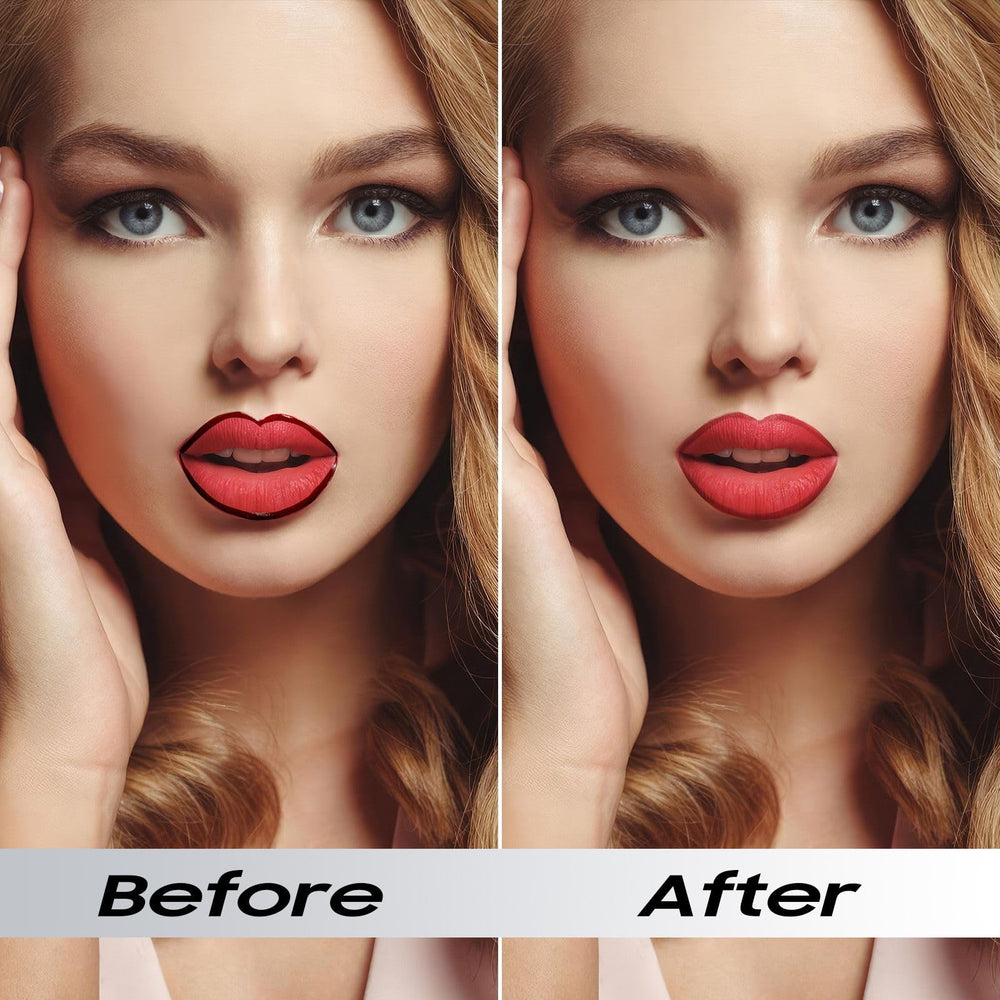 Anguishil lip stain film-forming coverage highlights buildable color and seamless edges.